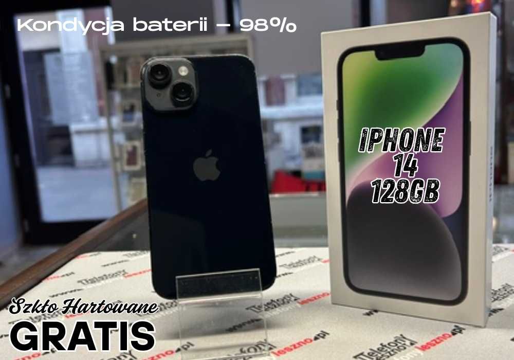 Apple iPhone 14 | 128 GB | Kondycja 95 % | Granatowy | szkło GRATIS