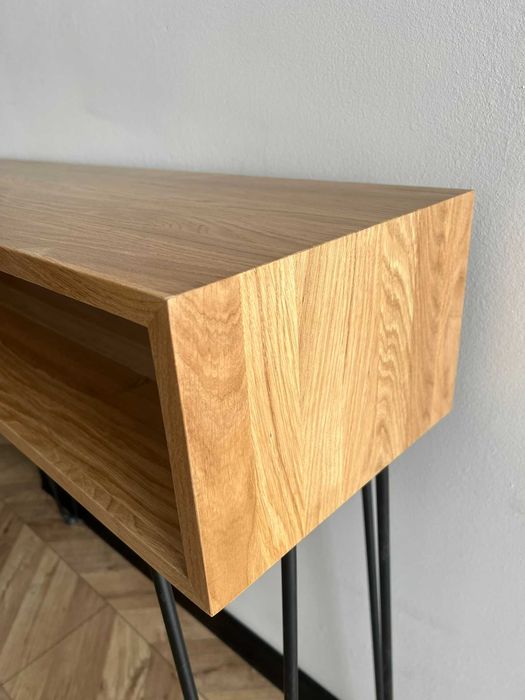 Konsola dębowa Celebes 80cm x 30cm x 91cm LITE DREWNO