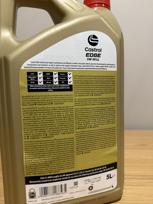 Масло моторне Castrol Edge 5w30 LL