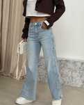 Spodnie jeans M.Sara z mapami roz xs s m l xl  Nowość
