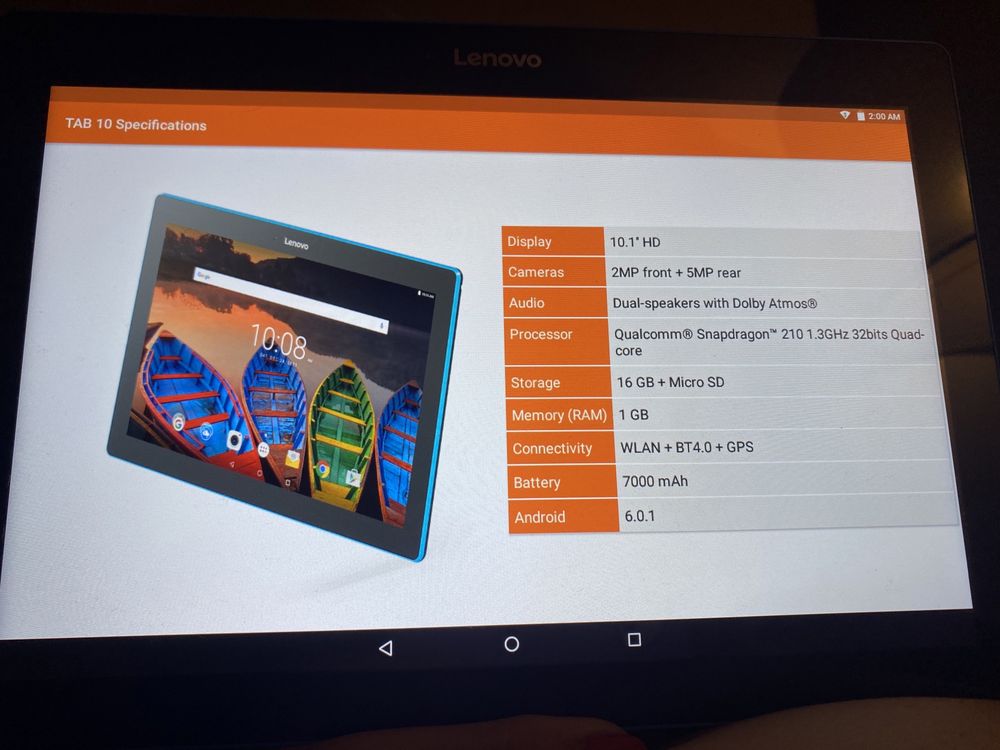 Tablet Lenovo tab10 como novo