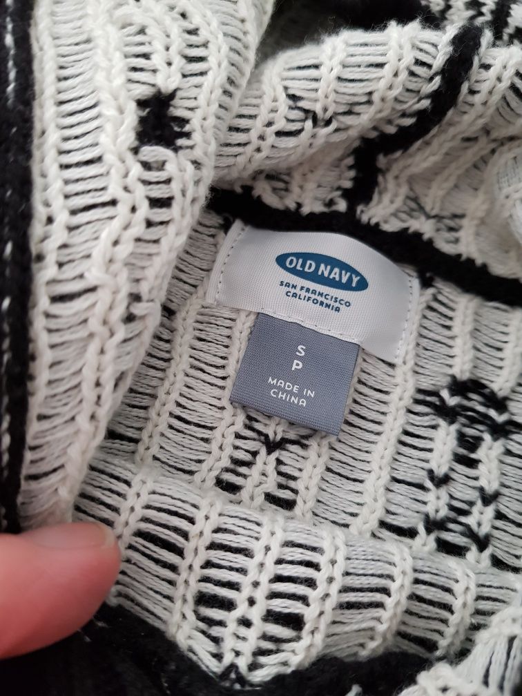 Ponczo z kapturem narzutka sweterem Old navy Gap s 6/7