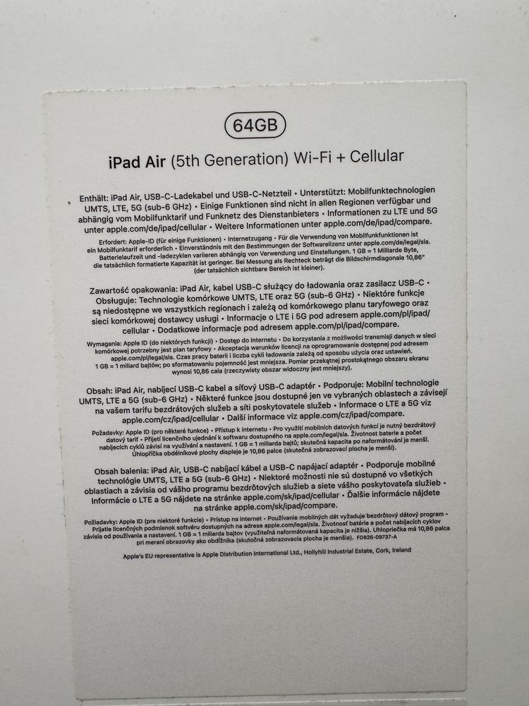 Ipad Air 5 64GB LTE