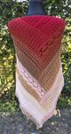 Oryginalna, duża, stonowana kolorystycznie chusta handmade