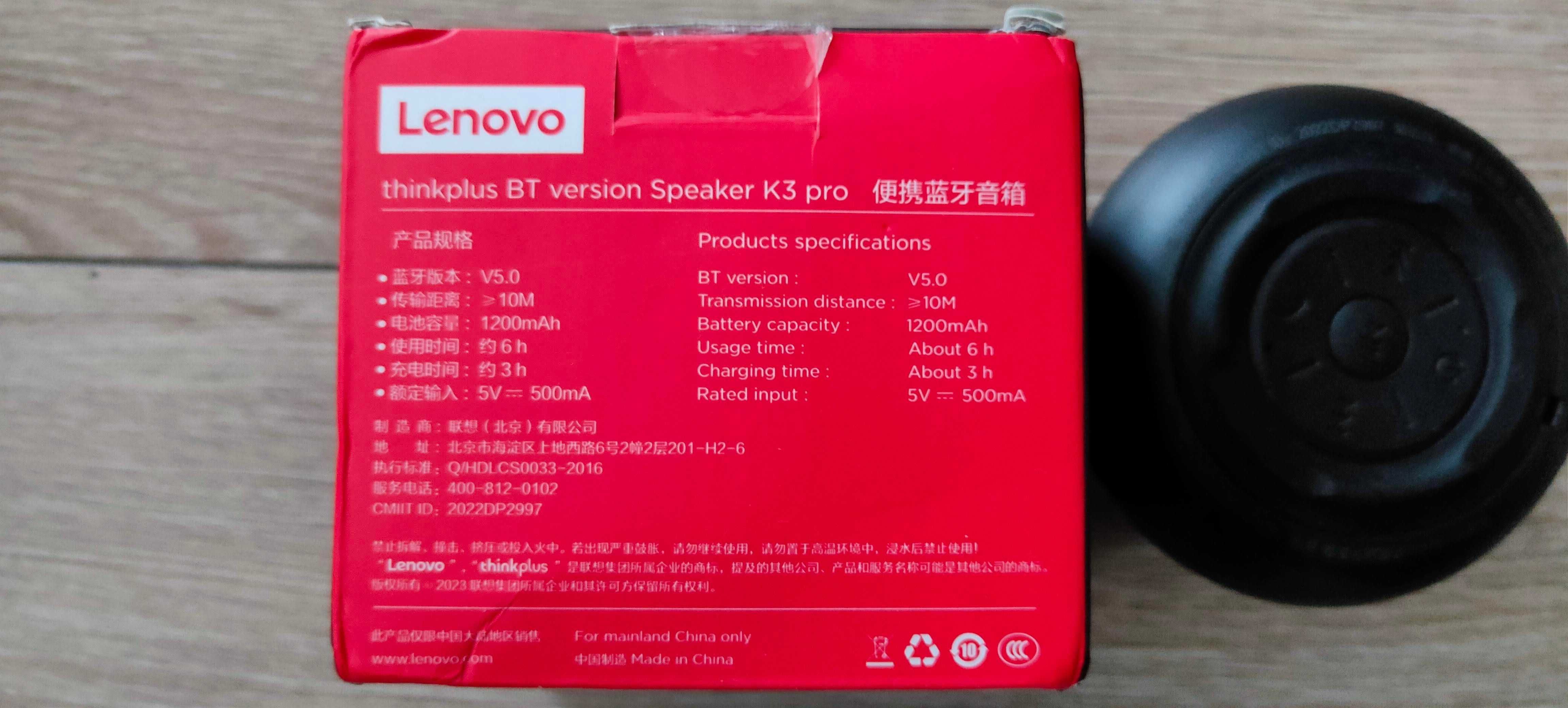 Głośnik bluetooth do rozmów telefonicznych Lenovo ThinkPlus K3 Pro
