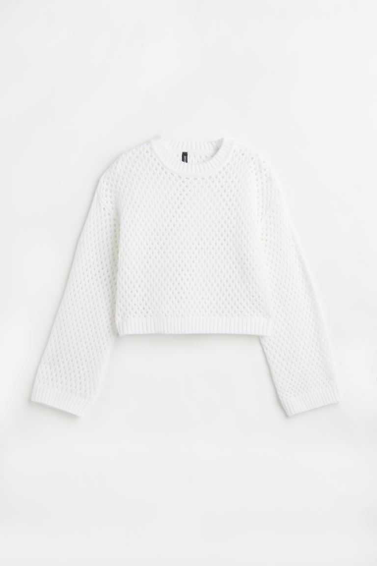 Sweter w ażurowy splot H&M r M