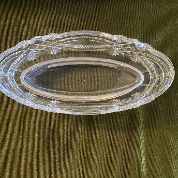 Centro de mesa em cristal e casquinha