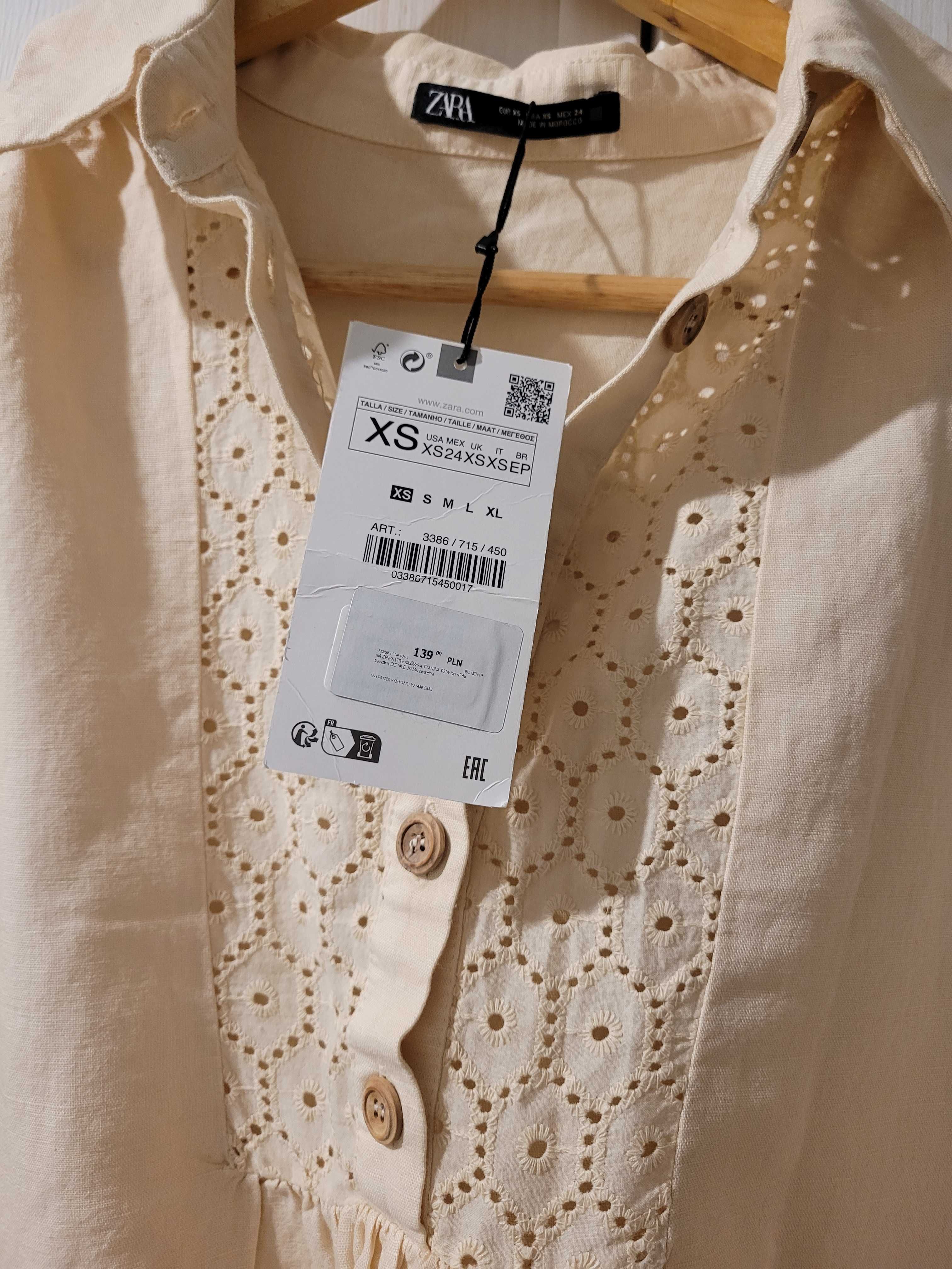 Koszula sukienka zara xs nowa