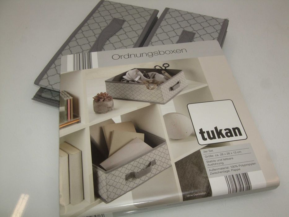 Pojemnik SKŁADANY PUDEŁKO 2 szt do Przechowywania 28x28x13cm ORGANIZER