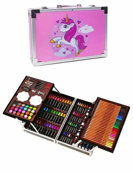 Набор для рисования в кейсе, набор Розовый, набір для творчості 145