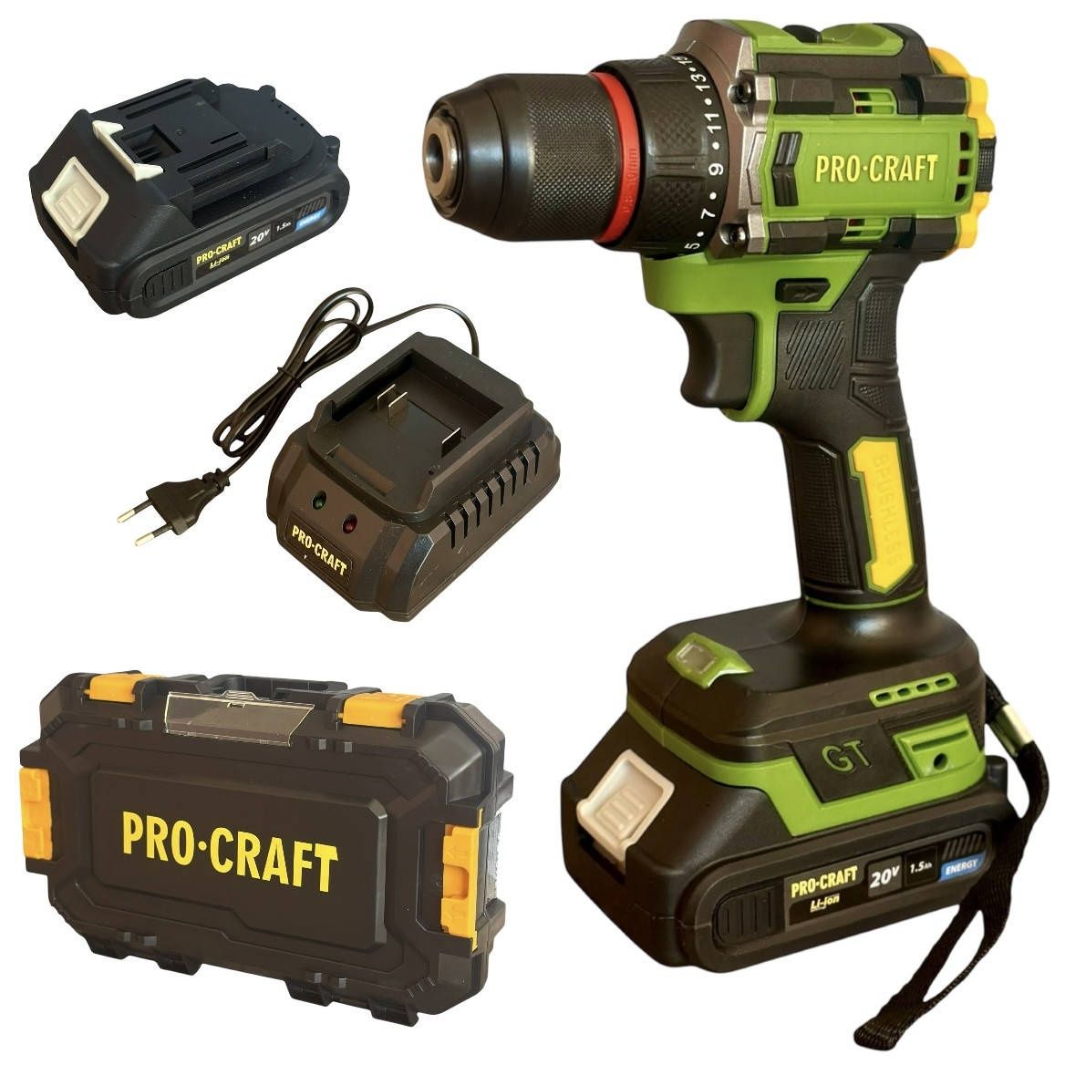 Шуруповерт безщітковий акумуляторний ProCraft PA18PRO 1 АКБ 20V /1.5A