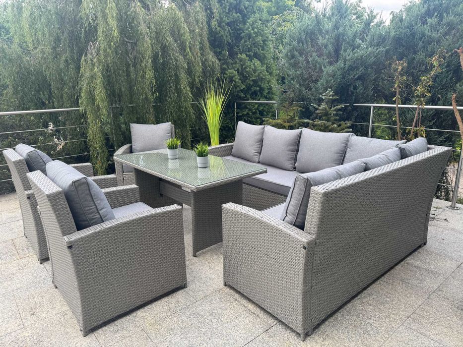 Narożnik Tarasowy Technorattanowy Zestaw Ogrodowy z Fotelami 2 KOLORY