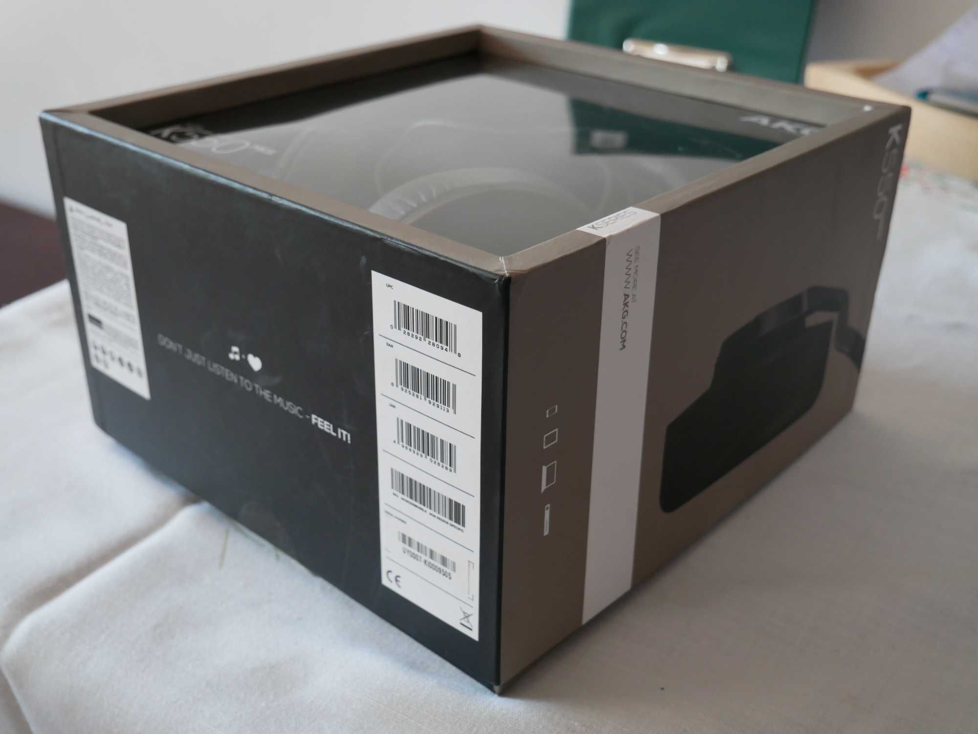 Słuchawki wokółuszne przewodowe AKG K550 Czarne