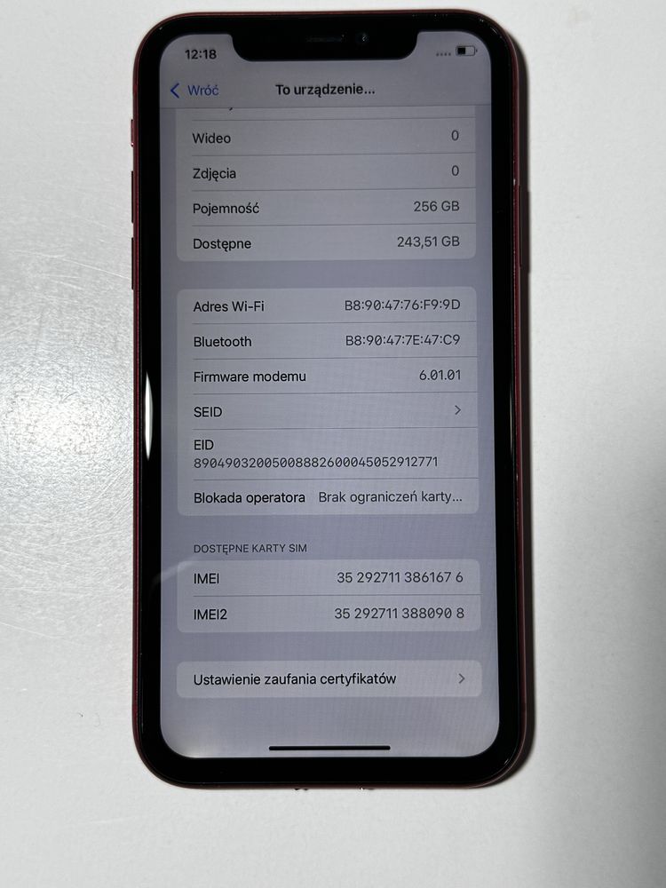 Iphone 11 256gb red