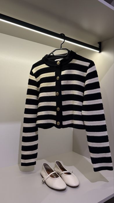 Жакет з гудзики смугастий