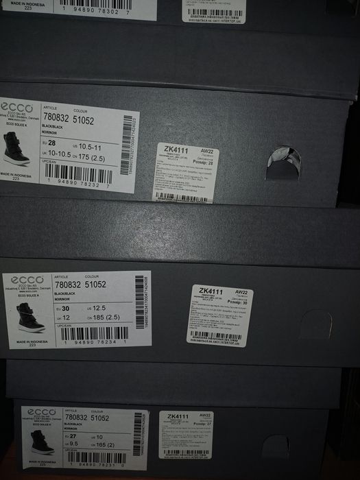 Черевики зима ECCO Solice K 78083251052 Gore-tex розміри 27,28