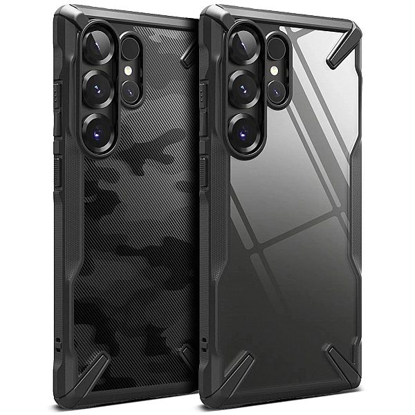 Etui Ringke Fusion X na Samsung Galaxy S25 Ultra - czarny camo