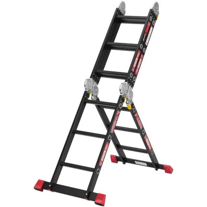 Драбина алюмінієва КВІТКА PRO Heavy Duty 4х3 (Лестница-трансформер)