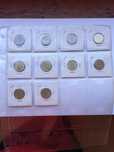 Lote 10 moedas 5$00 Portugal 1986/99