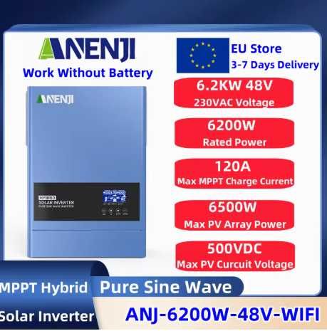 Falownik hybrydowy Anenji 6,2 KW 48V WIFI