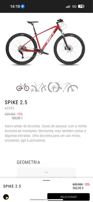 Bicicleta Spike 2.5