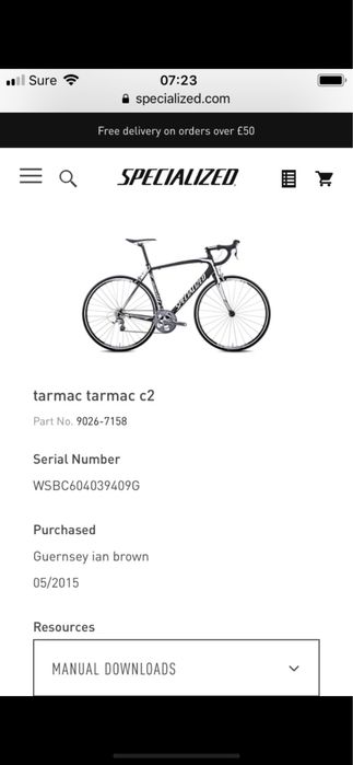 Rower szosowy specialized Tarmac