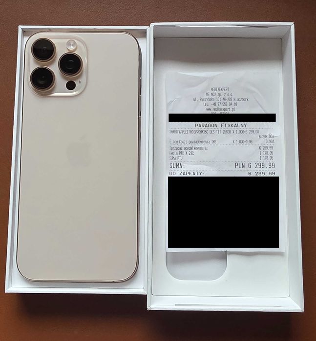 iPhone 16 Pro Max Desert Titanium 256Gb SIM+ESIM Ideał!