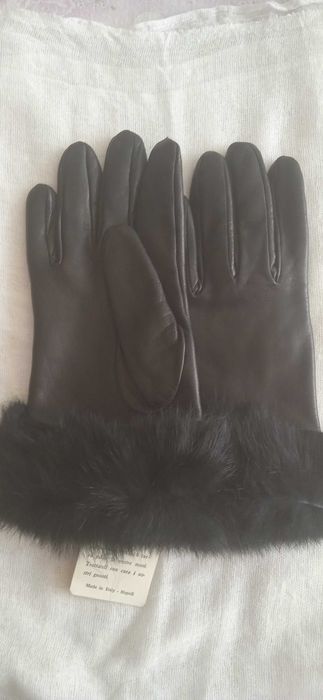 Шкіряні жіночі рукавички/розмір 6,5 - 7/4 пари/Нові/Ціна за 1