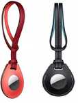 Brylok etui eanloly do Apple Airtag zestaw czarny i czerwony