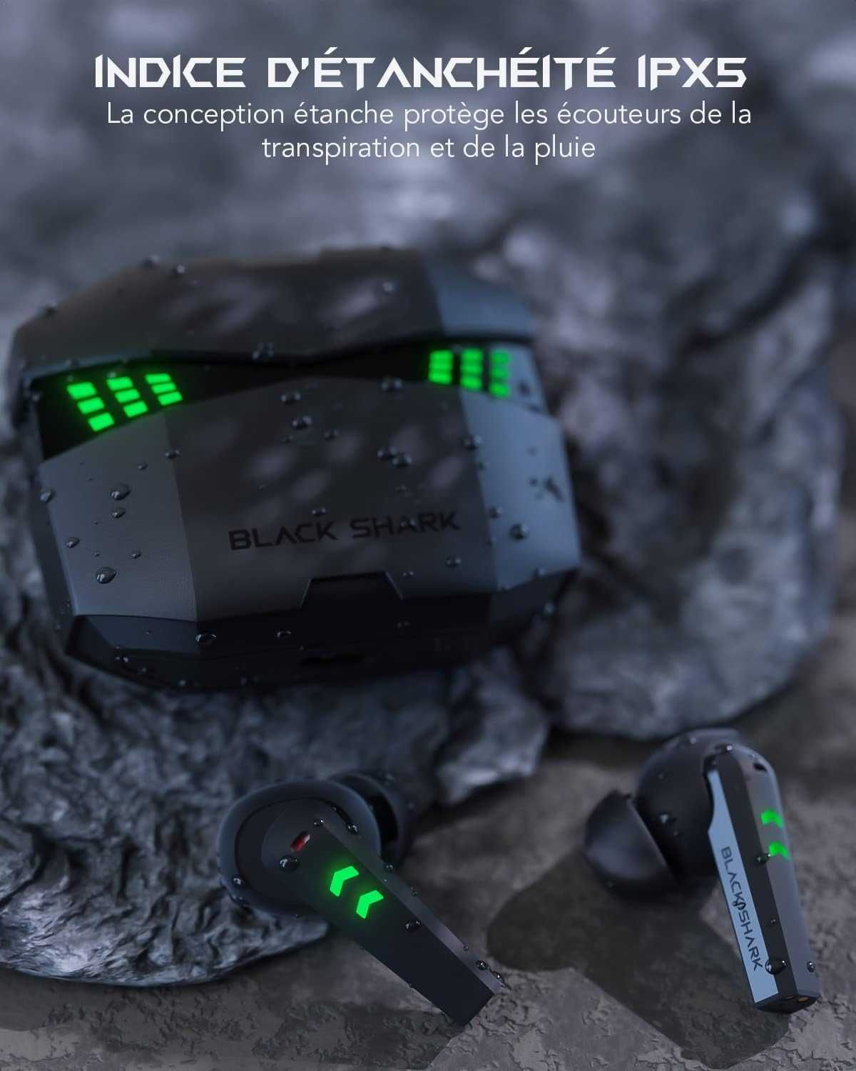 Słuchawki Bluetooth Black Shark gaming 0.035s, 2xmikrof, Bluetooth 5.2