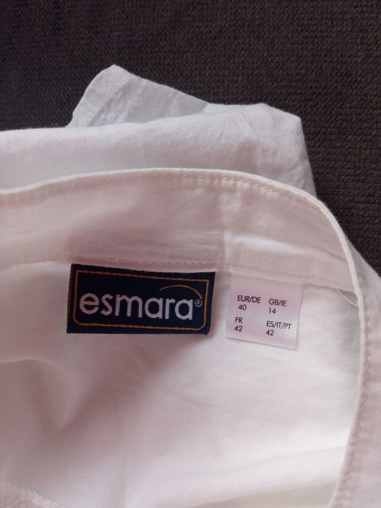 ESMARA Bluzka biała M/L 100% Bawełna