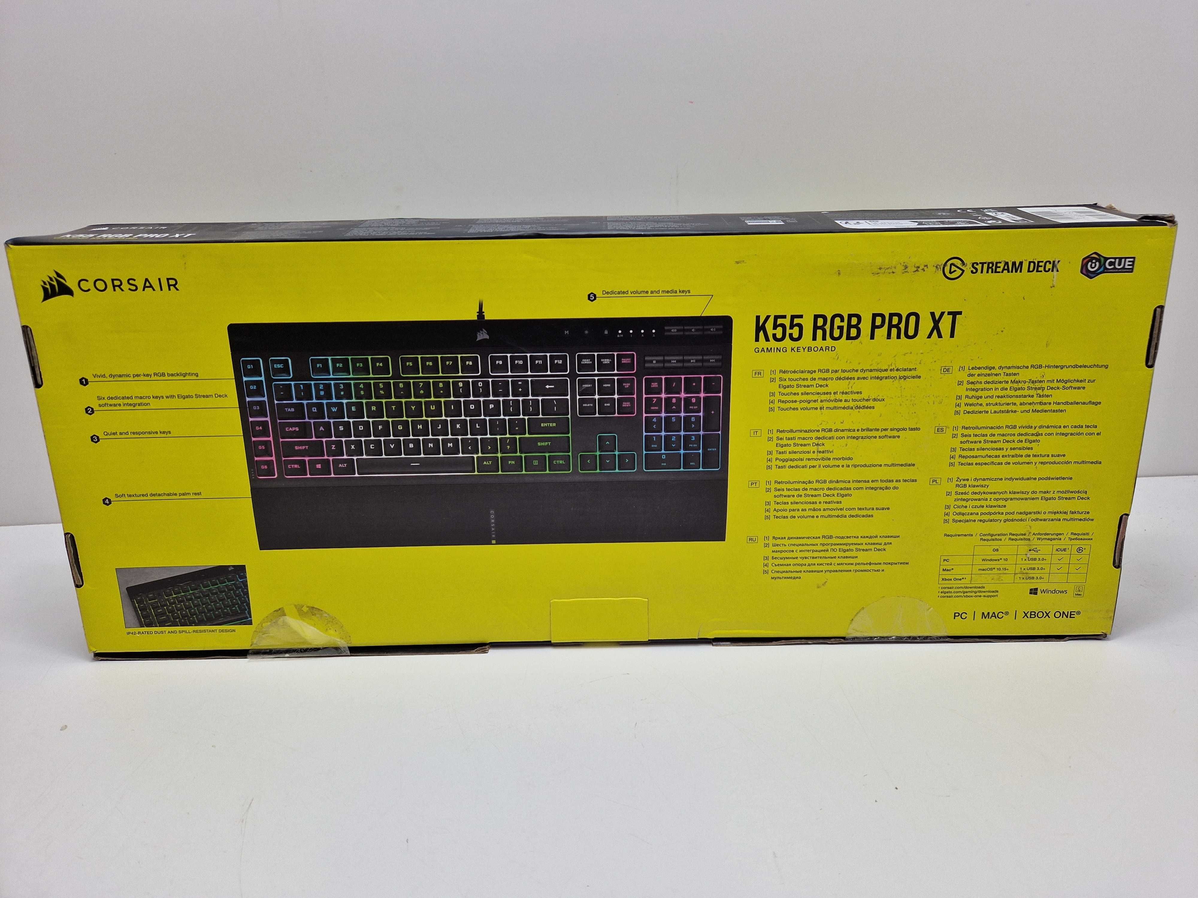 Klawiatura podświetlana Corsair K55 RGB PRO XT QWERTZ DE