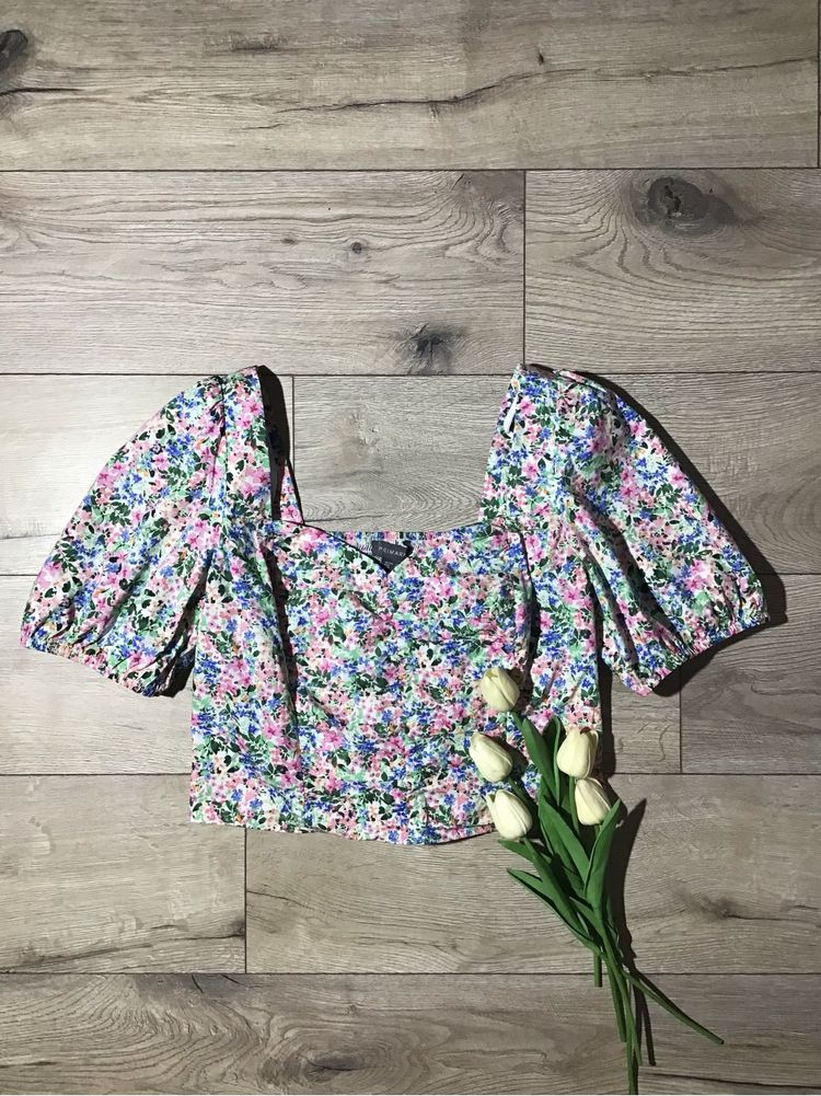 Bluzka kwiaty crop top Primark