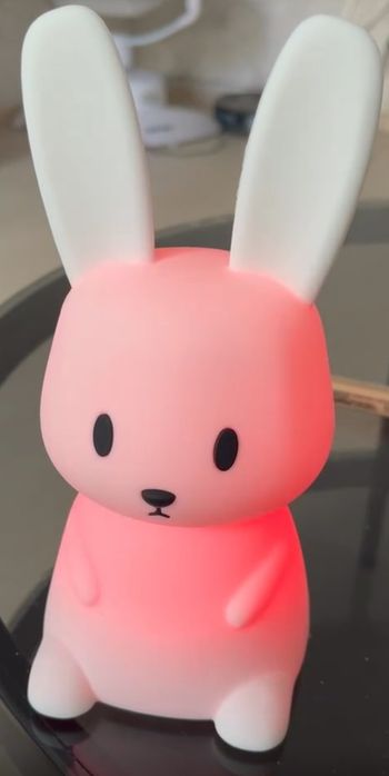 Lampka silikonowa, nocna w kształcie zajączka, RGB,nowa,prezent,święta