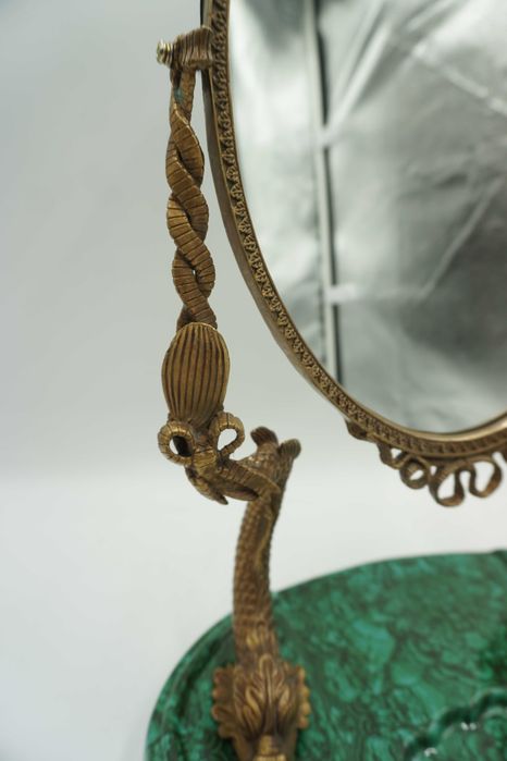 LUSTRO stojące brąz z porcelaną