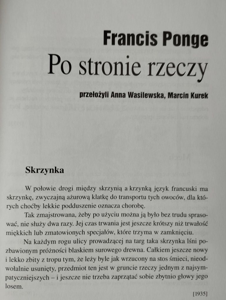 F. Ponge, J. P. Sartre literatura na świecie