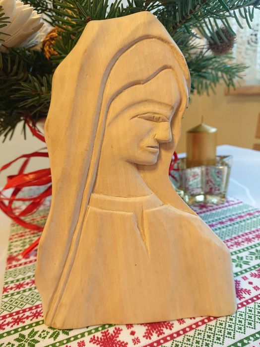 Płaskorzeźba Maryja na prezent Święta dzień babcie dziadka Matka Boska