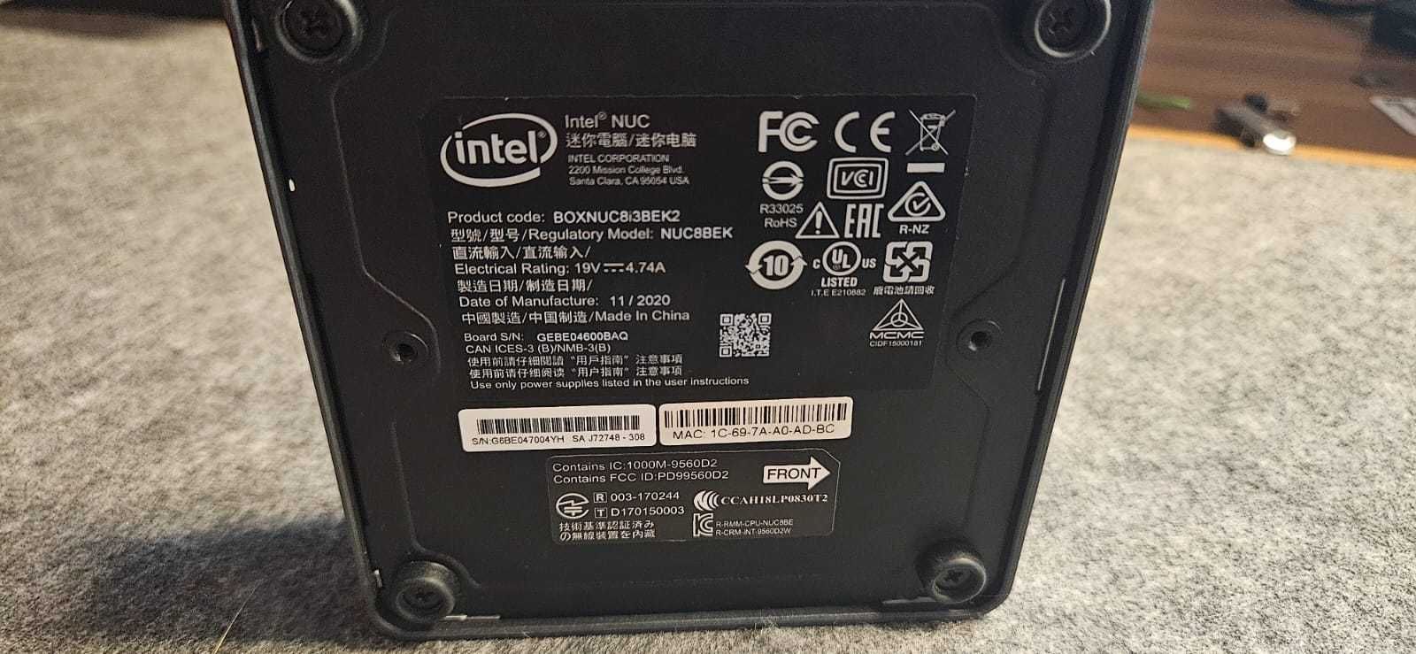 !! Intel NUC 8i3BEK2 500GB/32GB Home Assistant Plex Proxmox Frigate !!