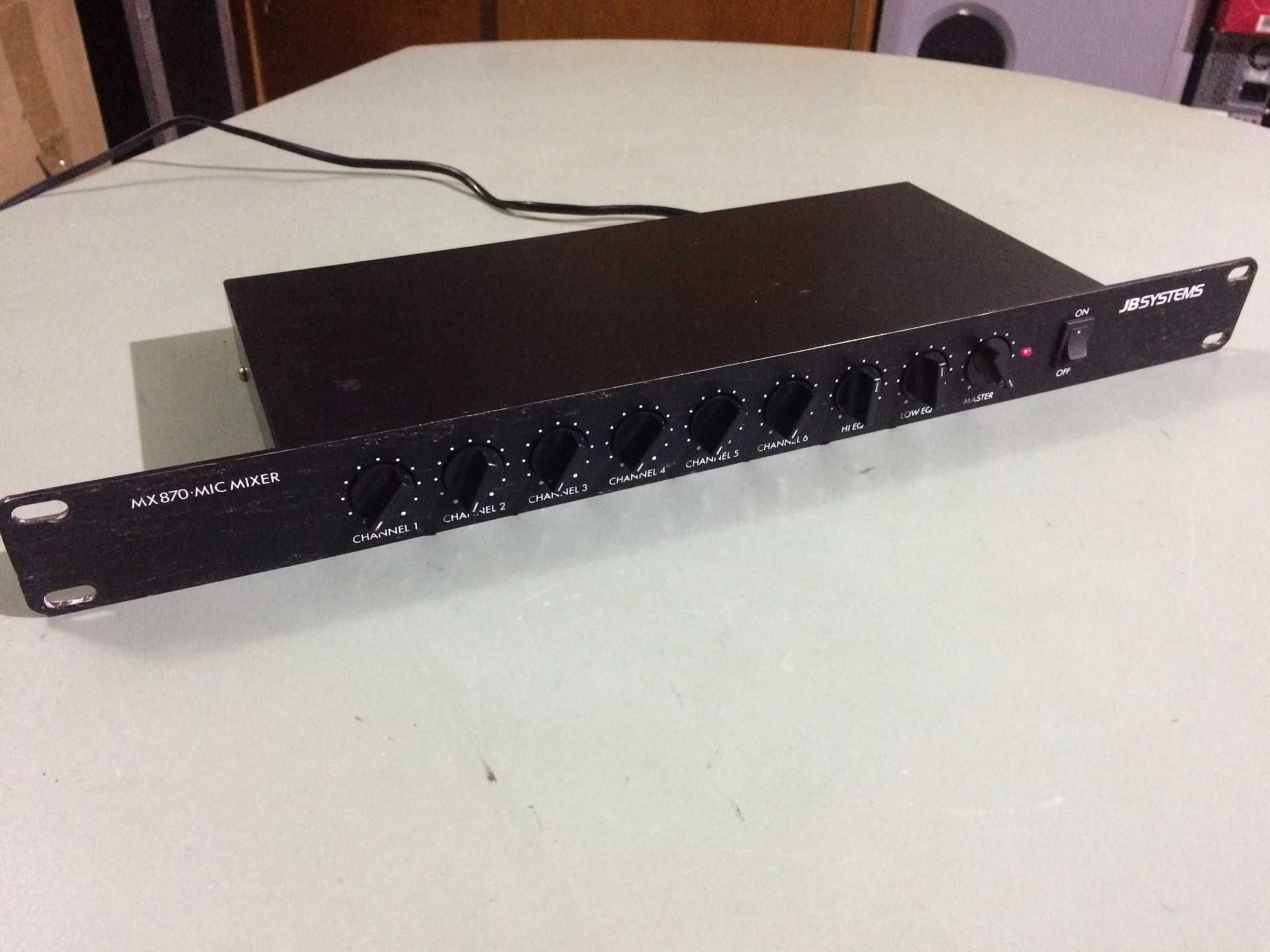 Mikser mikrofonowy 6 kanałowy - JB SYSTEMS MX-870 - Sprawny