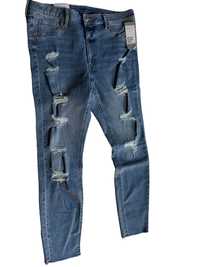 H&M+ Super Skinny High Jeans, dżinsy hm plus rozmiar 46,