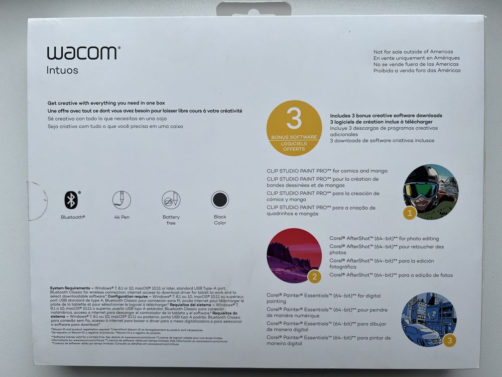 Графічний планшет Wacom Intuos M Bluetooth Black (CTL-6100WLK-N)