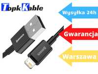 Kabel USB - iPhone, iPad  Lightning Apple, 2metry , Baseus 2.4A