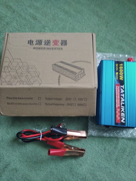 Інвертор 12V-220 TATALIKEN 1600W чиста синусоїда підходить для котла