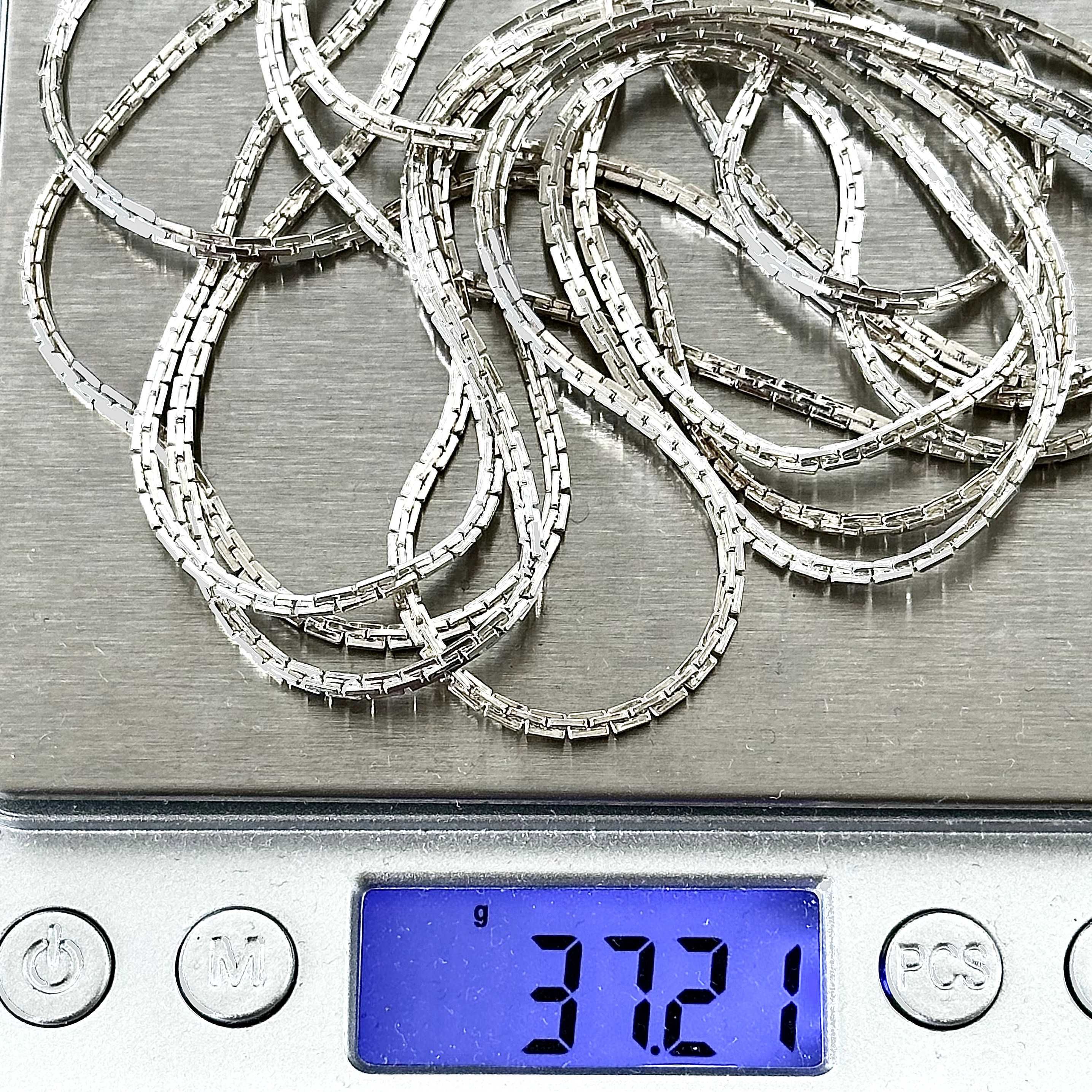 Srebrny łańcuszek 200cm – Coreana Art Deco, srebra próby 925