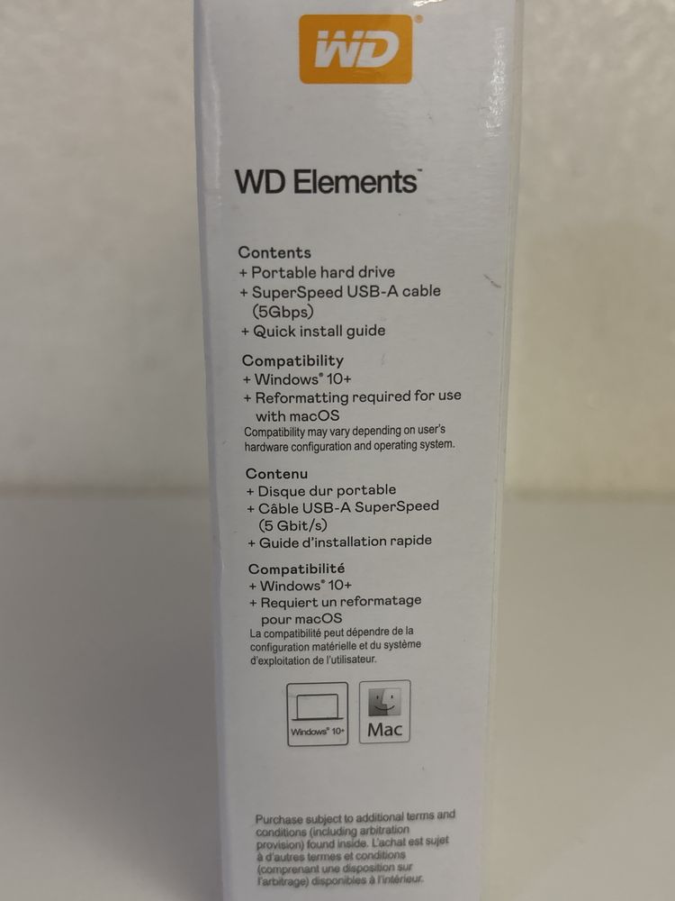 Зовнішній жорсткий диск HDD WD Elements 4TB USB 3.0, Amazon Англія