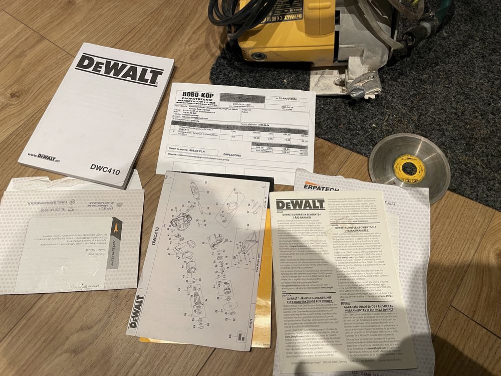 Dewalt DWC410 szlifierka do glazury