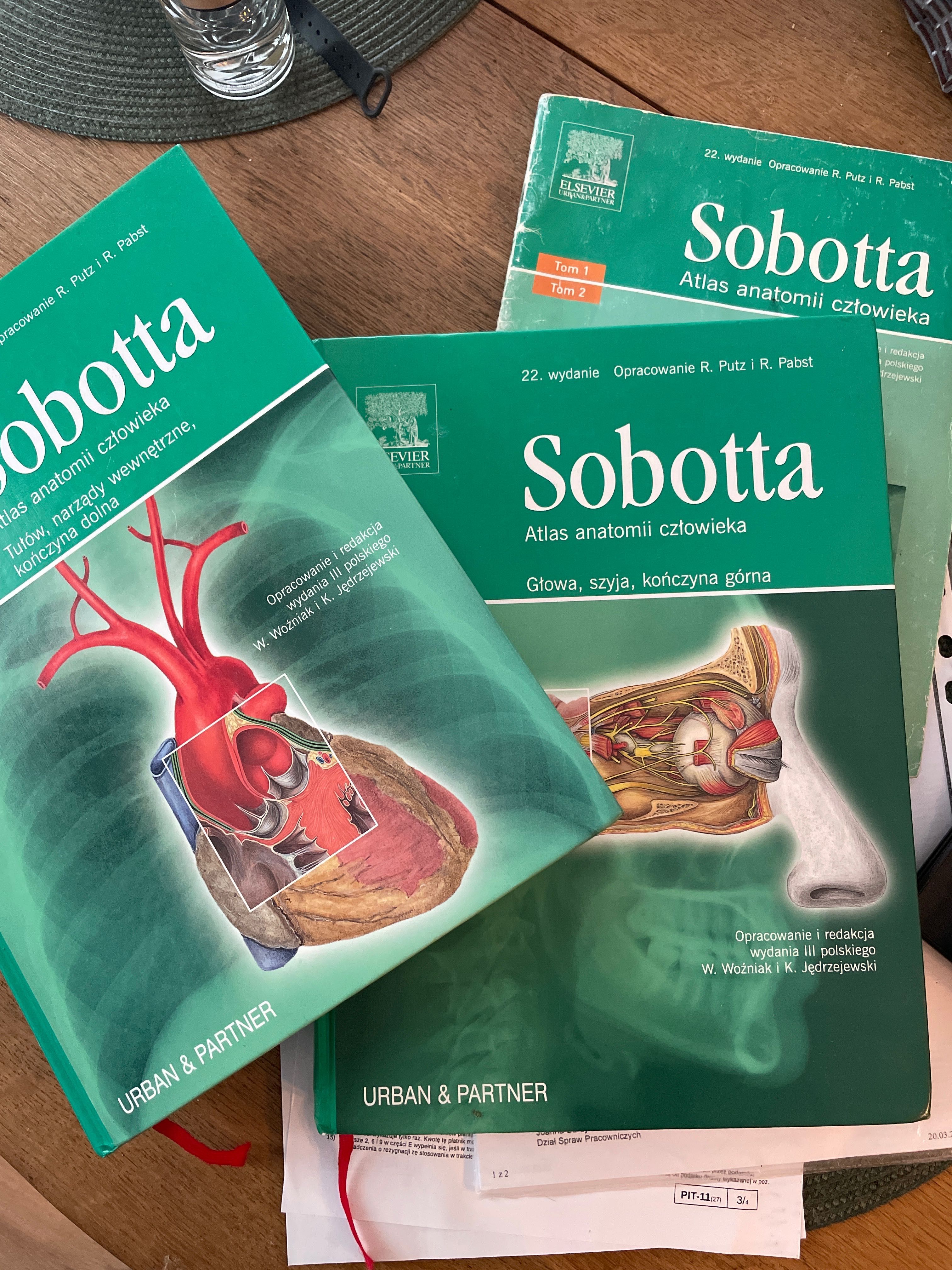 Sobotta Atlas Anatomiczny tom 1 i 2 wydanie 3 + tabele ANATOMIA
