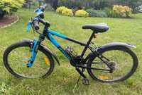 Rower górski dziecięcy Btwin Rockrider 500 24" - czarno-niebieski