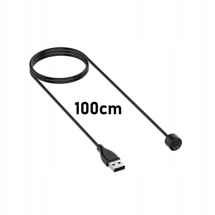 Ładowarka Kabel Do Xiaomi Mi Band 5 Magnes 100Cm (Czarny)