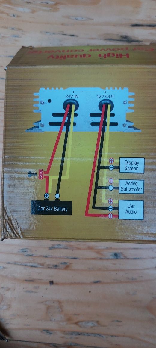 Преобразователь напряжения 24v-12v